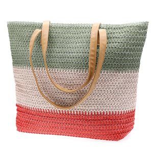 Large Beach Tote Bag Hand-Woven Straw Tote Beach Bag With Zier Straw :P